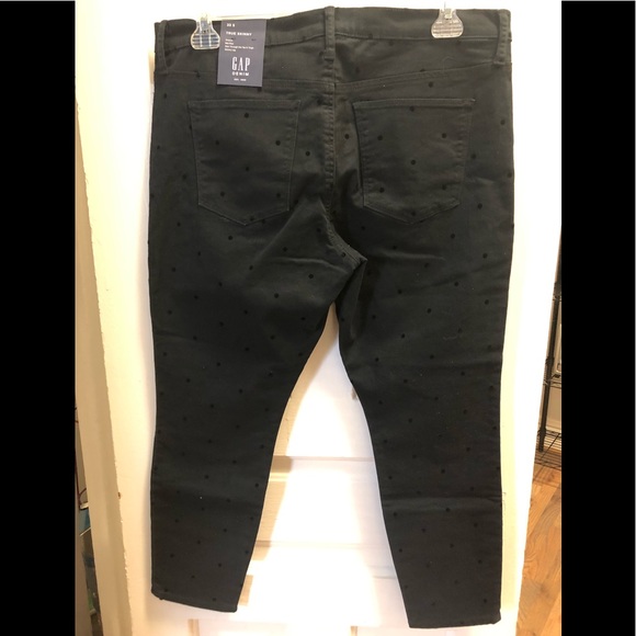 GAP True Skinny Polka Dot Jeans 33S - Picture 3 of 5